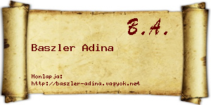 Baszler Adina névjegykártya